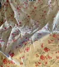 VINTAGE LAURA ASHLEY CURTAINS “ SWEET PEA” SPRIGGED FLORAL IN USEF CONDITION
