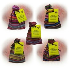 BeeBalls in Hippy Boho Cotton Pouch Wildflower Seed Ball Bombs to Save The Bees