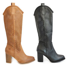 Scarpe donna stivali estivi traforati primaverili tacco comodo TOOCOOL G-627