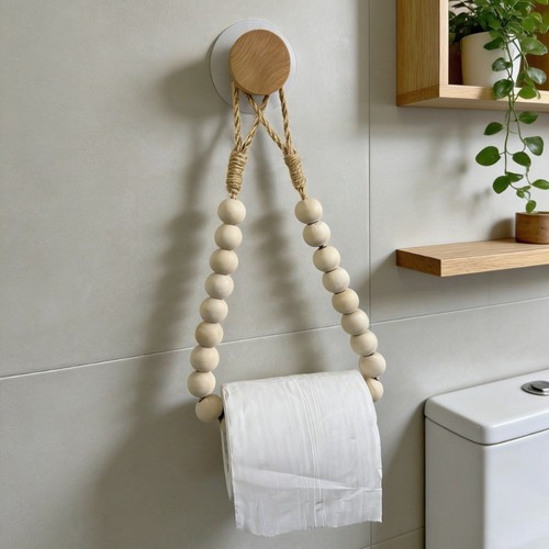 Wooden paper towel holder - paper, wall
