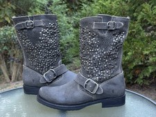 Frye Veronica Deco Mid Studded Women’s Sz 7.5 B Adjustable Strap Engineer Boots