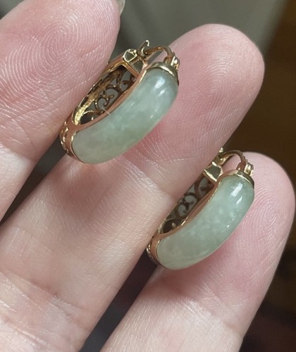 Jade filigree hoop - jade,