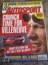 AUTOSPORT JUN 1998 VILLENEUVE