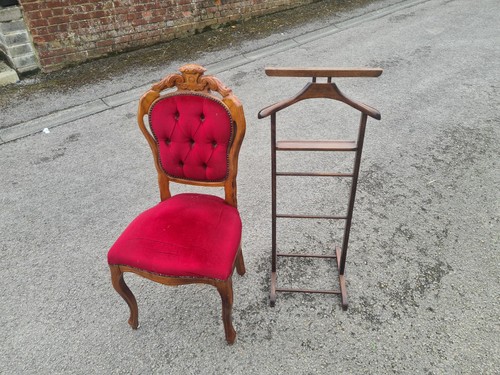 Vintage wooden valet stand - vintage,