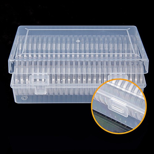 50pc coins storage box clear - coins,