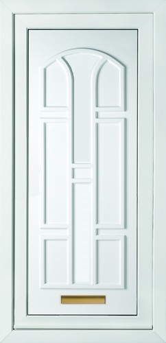 White full height upvc door - white,