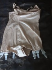 GORGEOUS NATURAL FULL CORSELETTE 6 WIDE SUSPENDERS, REWORKED, LARGE SIZE 14/16