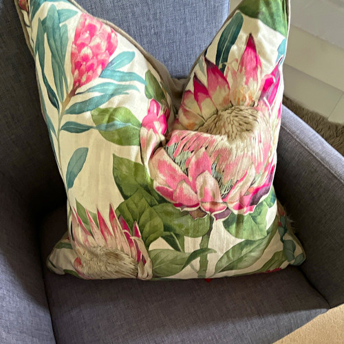 Sanderson king protea cushion - protea,
