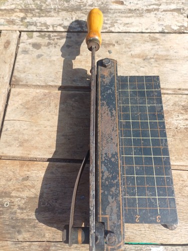 Vintage paper cutter - cutter, iron