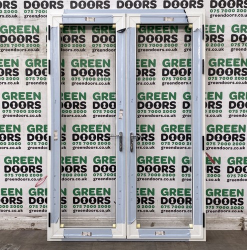 Aluminium french doors cream - aluminium,