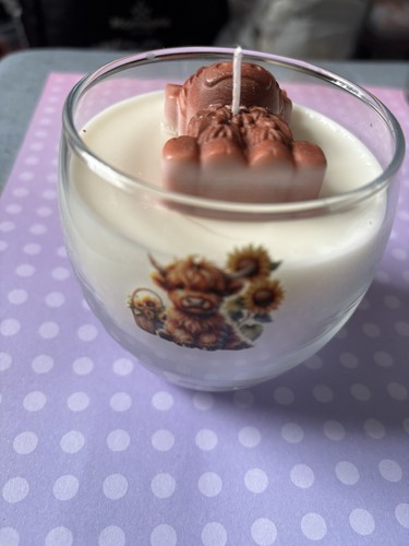 Highland cow candle handmade - candle,