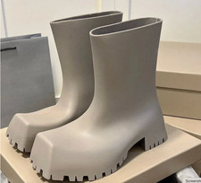 Rubber Trooper Boots - Size 9 - Grey - New Women's Boots