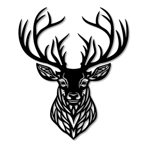 Scottish stag head metal - head,