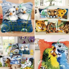 Animals Cushion Cover Making kits Latch Hook Rug For Adults Beginners Embroidery