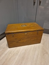 ANTIQUE OAK STORAGE BOX GREAT