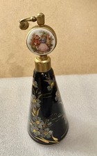 Vintage Black Glass Perfume