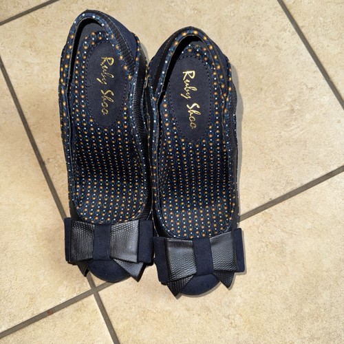 Ruby shoo navy ivy shoes - navy, ‘ivy’