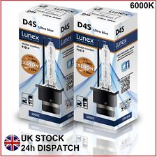 2 x D4S Genuine LUNEX XENON BULB 6000K compatible with XenEco 42402 Xenarc 66440