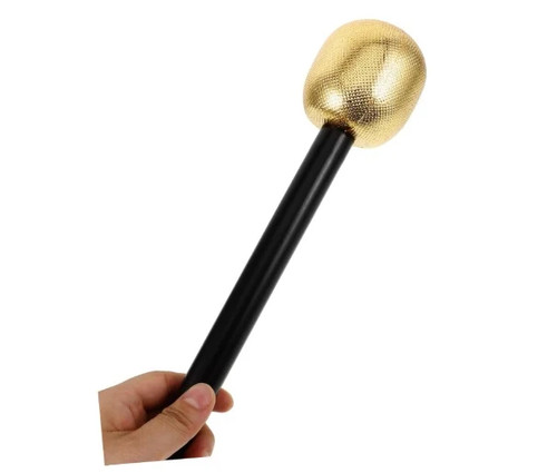 Pop star glitter microphone - star,