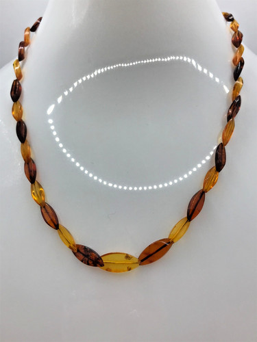 Vintage amber leaf necklace - vintage, 'leaf'
