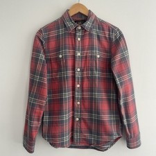 RRL Ralph Lauren Shirt Double RL Plaid Flannel Check Sz 3 UK M Western Cowgirl