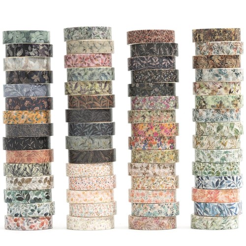 Flowers washi tape - washi, 60