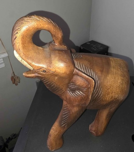 Large wooden carved - wooden, elephant