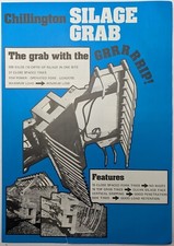 Original Chillington Silage Grab Single Sheet Brochure, c 1970's, Note OUM 219 M