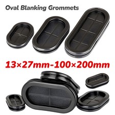 Oval Blanking Grommets Black Rubber Grommet Closed Blind Hole Plug Bung Bungs