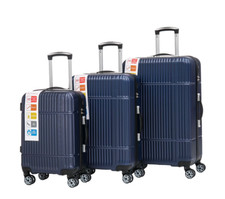 ABS Suitcase Set3 Travel Luggage Trolley 4 Wheel Lightweight Hard Shell Case Set