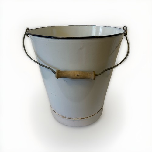 Vintage white and blue enamel - white,