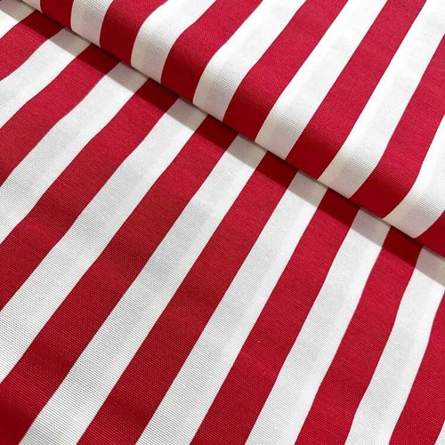Red white stripe fabric - red,