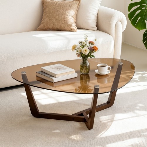 Noguchi triangle coffee table - coffee,