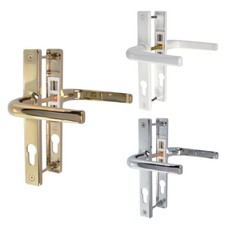 Ferco UPVC Door Handle 70mm 70PZ 180mm Fixings Double Glazing Pair Set Sprung