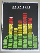 Sonic Youth Concert Poster 2010 San Diego CA