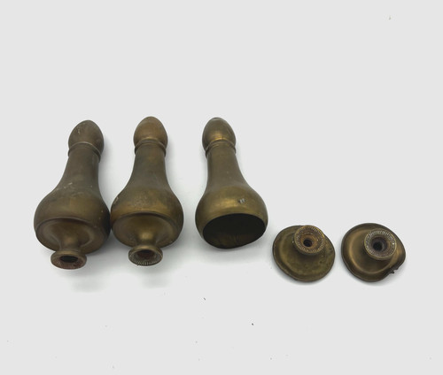 Antique brass spire finials - antique,