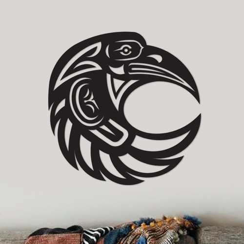 Tribal animal raven native - raven,
