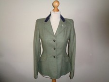 Calden Tweed Show Jacket green ladies size  34" UK 8 hacking