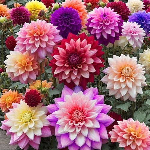 Dahlia variabilis opera dwarf - variabilis,