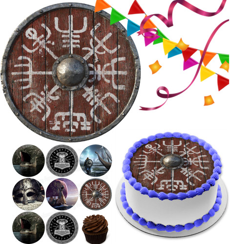 Viking shield celtic - viking, cake