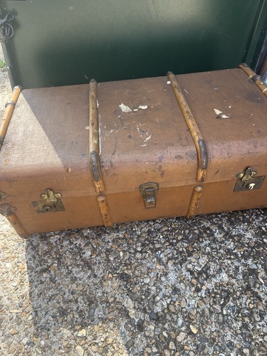 Vintage steamer trunk large - vintage,