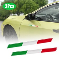 2Pcs 3D Resin Italy Flag Italian Stickers Logo Emblem Badge Decal Car Motorcycle