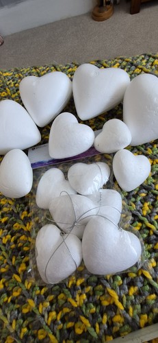Polystyrene heart shapes 14 - heart, shapes.