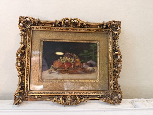 Antique 19thc still - life, oil