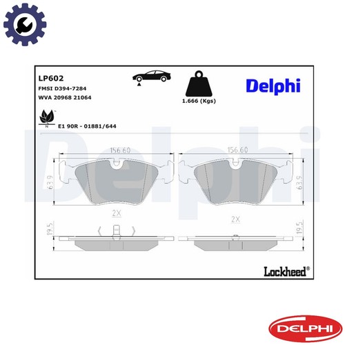 Brake pad set - pad,