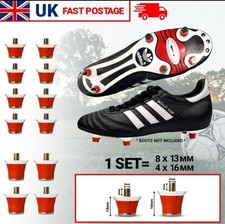 12 x Football Rugby Studs Red