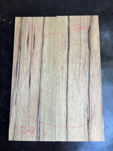 Black limba korina - black, 2-piece