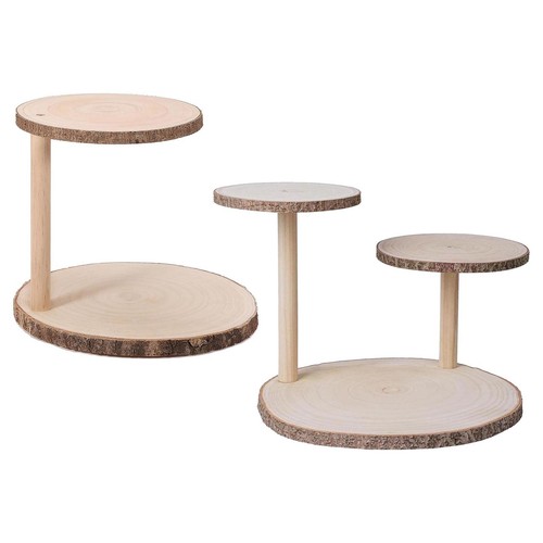 Wooden cake stand serving - stand,