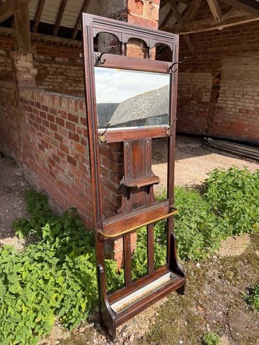 Antique edwardian mirrored oak - edwardian,