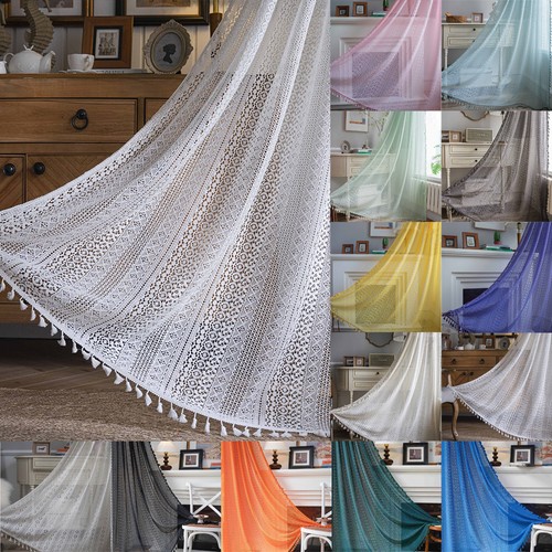 Cotton crochet lace curtain - lace,